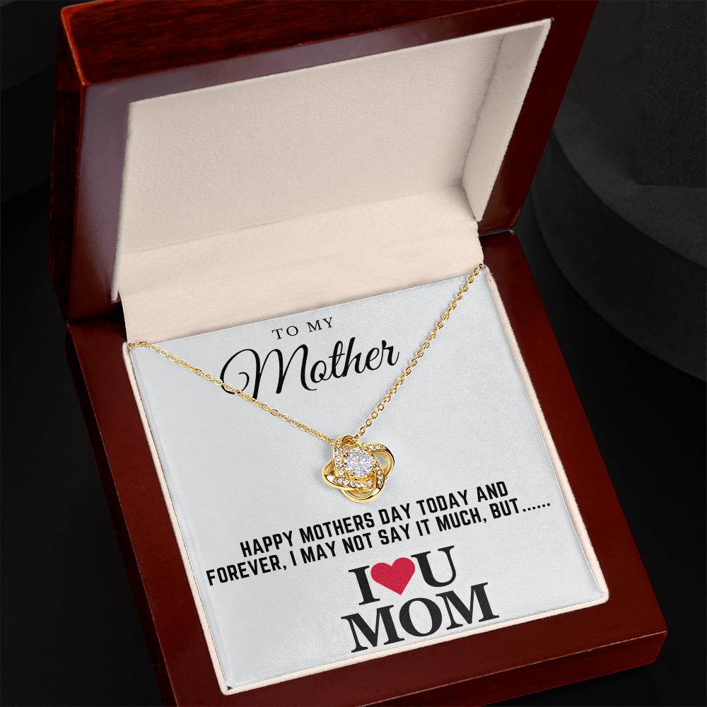 happy mothers day - Love Knot Necklace