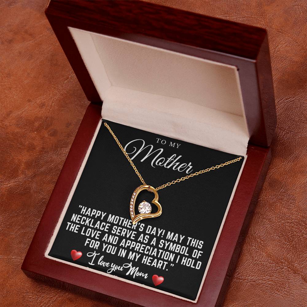 happy mothers day Forever Love Necklace with  Message card