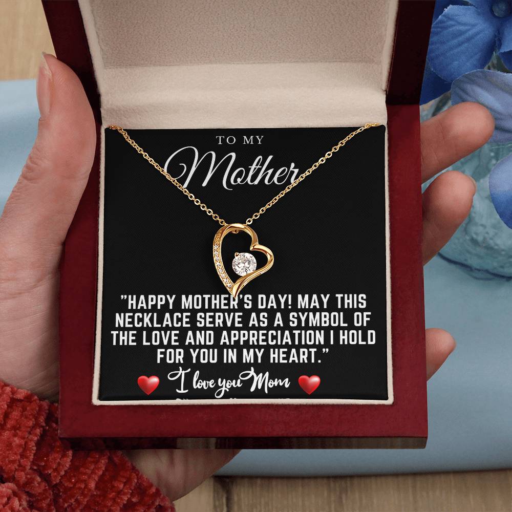 happy mothers day Forever Love Necklace with  Message card