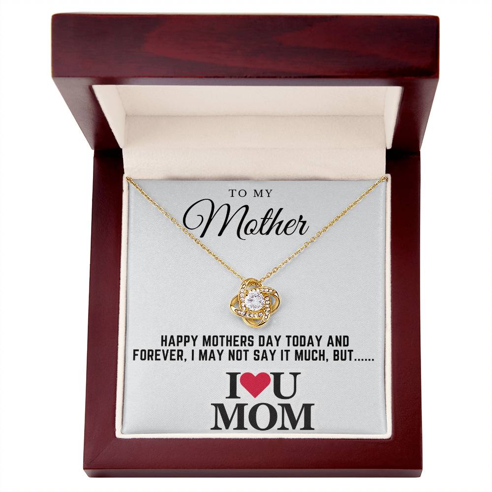 happy mothers day - Love Knot Necklace