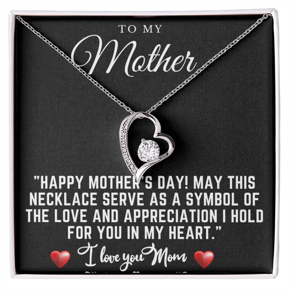 happy mothers day Forever Love Necklace with  Message card