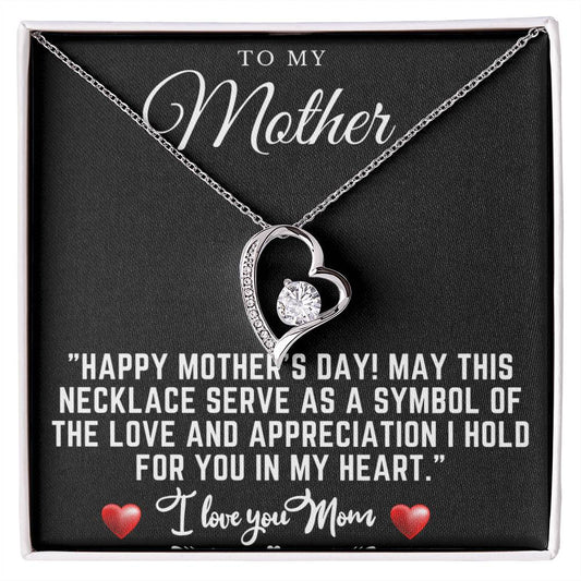 happy mothers day Forever Love Necklace with  Message card