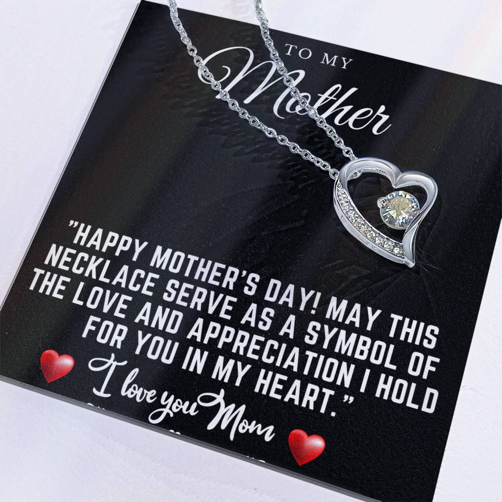 happy mothers day Forever Love Necklace with  Message card