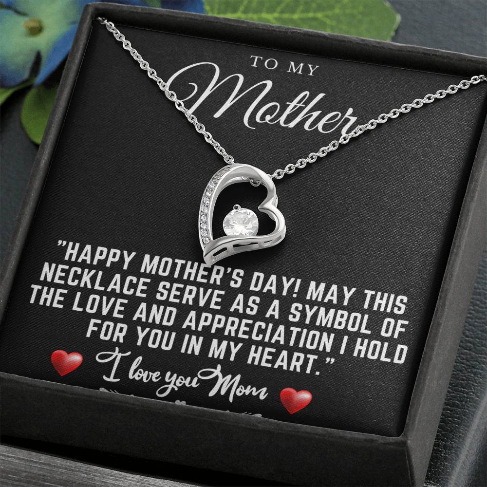 happy mothers day Forever Love Necklace with  Message card