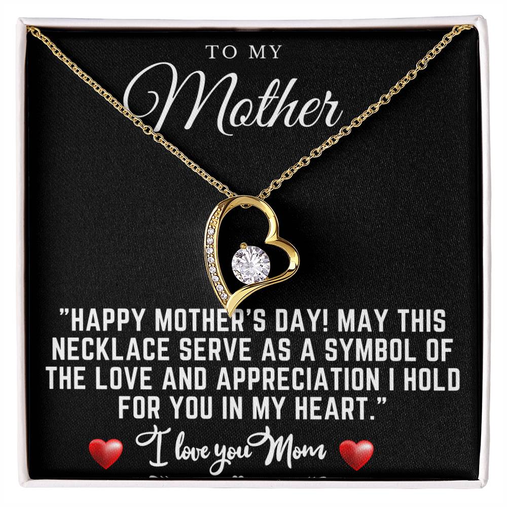 happy mothers day Forever Love Necklace with  Message card