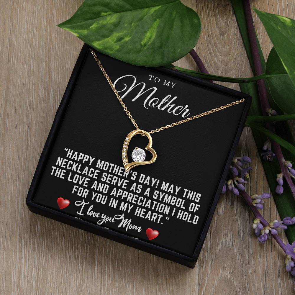happy mothers day Forever Love Necklace with  Message card