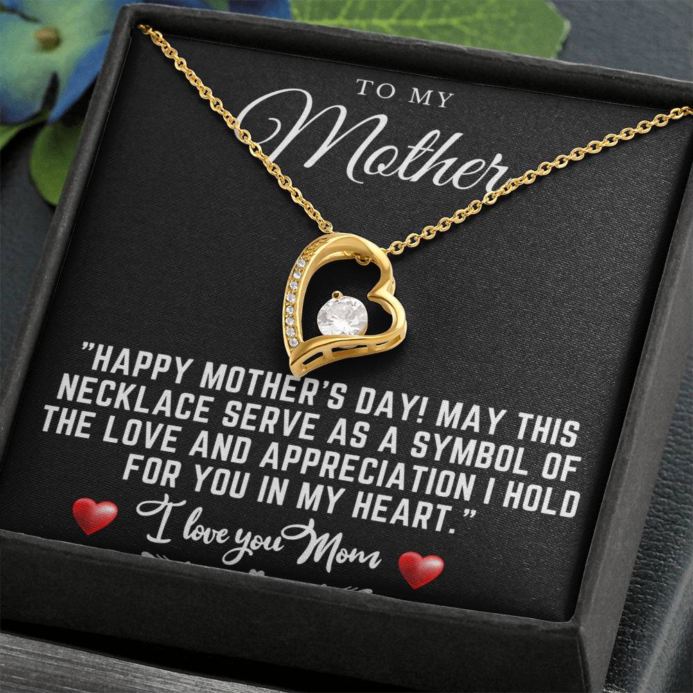 happy mothers day Forever Love Necklace with  Message card