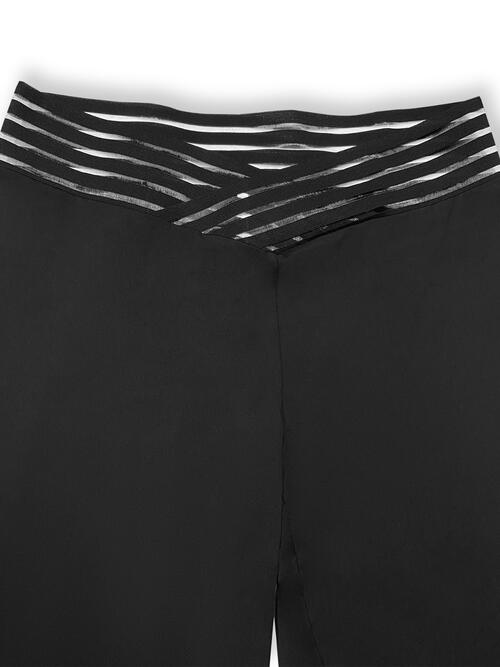 بالإضافة إلى حجم السراويل Bootcut حزام الخصر V